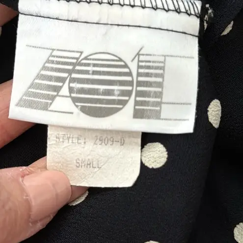 Vintage 80s/90s Zoe Black Ploka Dot Midi Maxi Dress