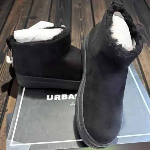 J/SLIDES NYC J/Slides black Nicely Faux Fur-Lined Ankle Boot Women Size 8.5 NIB - Image 1