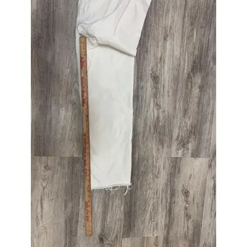 Madewell  90s Straight Crop Jeans Women's‎ Size 32 White Raw Hem Denim