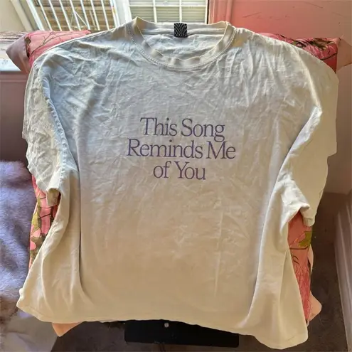 Lonely Ghost “this song reminds me of you” floral graphic print t shirt oversized