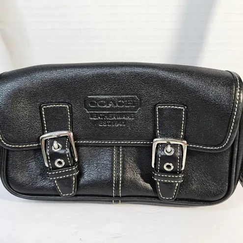 Coach Vintage  Leather Double Buckle crossbody