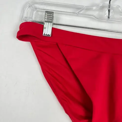 ANDIE NWT Swim The Banded Cheeky Flat Bottom Bikini Cherry Red Size Large L NEW