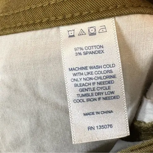 C. Wonder Olive Green Zipper Hem Detail Skinny Leg Pants Size 6