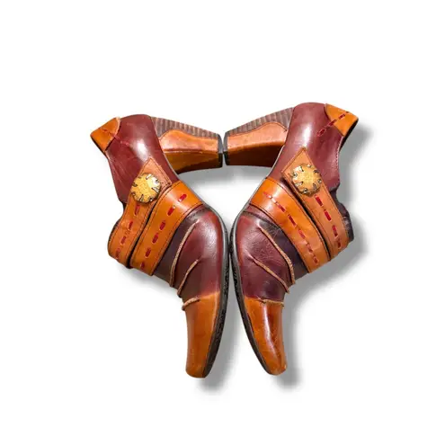 Spring Step L'Artiste Wondrous Booties Size 40 Women's Multicolor Leather Heels Brown