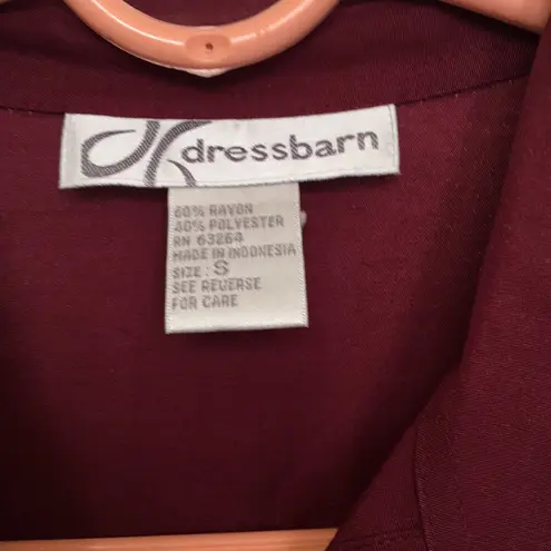 Dress Barn NEW Burgundy Red  Blouse , S