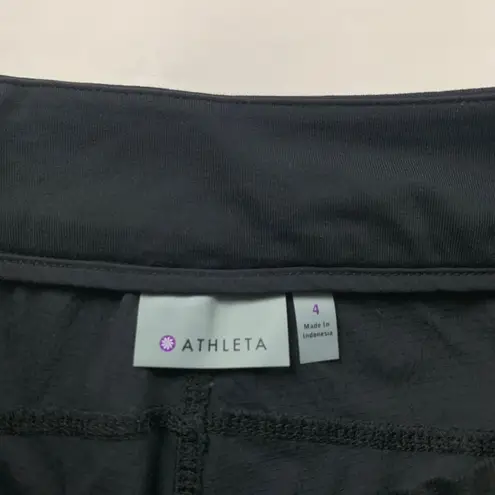 Athleta  Black Quick Dry Nylon Cargo Shorts 4