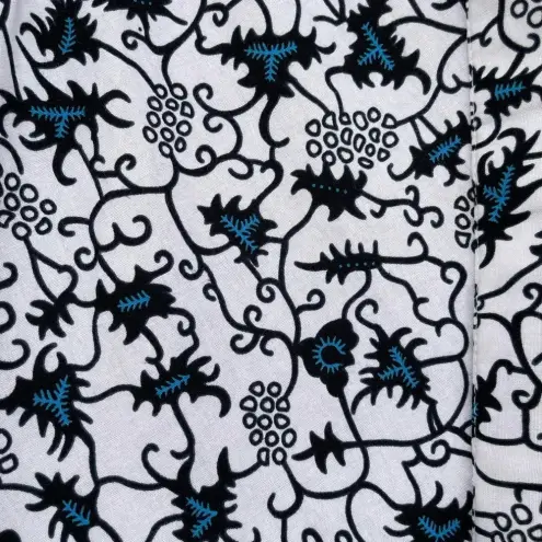 ZURI Kenya Just One Dress in indigo wax print Cotton Button Down Shirtdress XS White