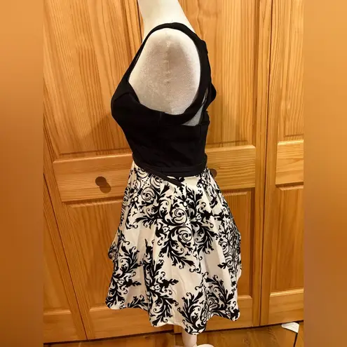 Crystal Doll Black and White Fit and Flare
Dress