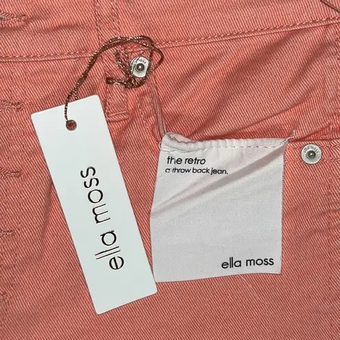 Ella Moss NWT Size 27 Fusion Coral Pink The Retro Super High Skinny Crop Jeans