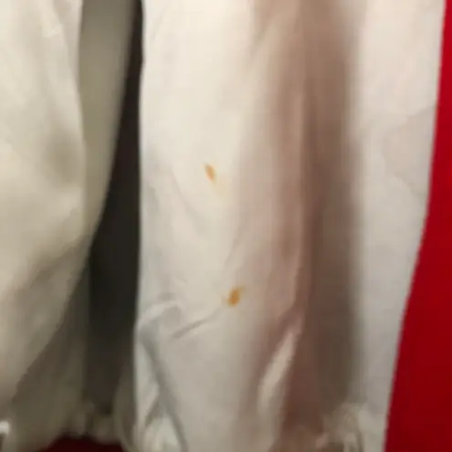 1970s Vintage Leather Red gold varsity bomber South G football jacket streetwear Size L