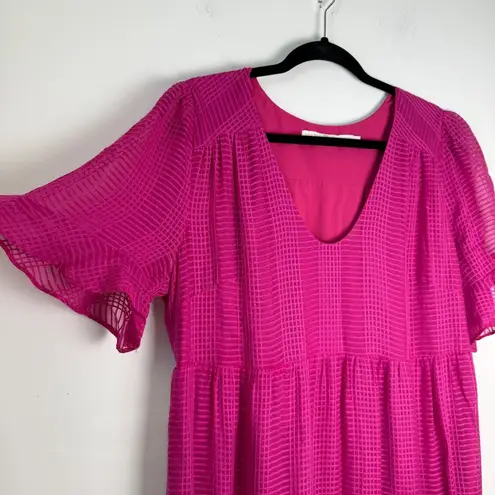 Marie Oliver Dress 100% Silk Vanessa Maxi Fuchsia Size XL