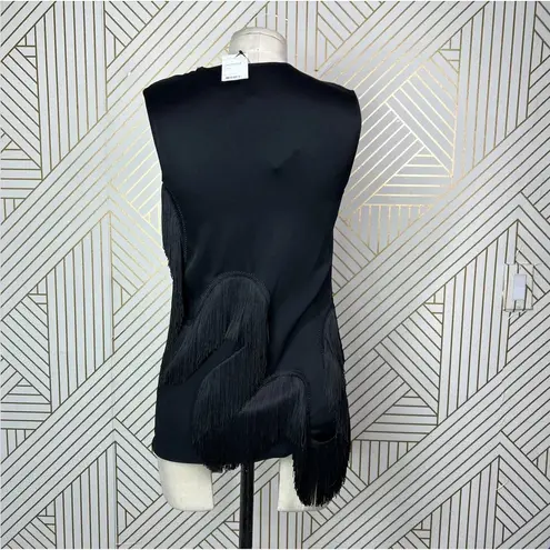Stella McCartney Fringe Trimmed Sleeveless Top Black Size 36 / US 0-2 - Image 7
