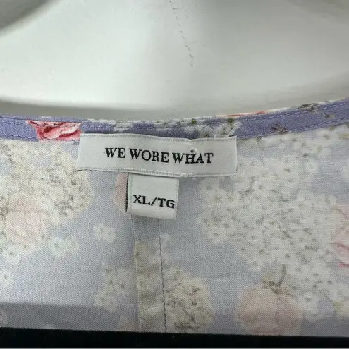 We Wore What Revolve Blanca Floral Wrap Mini Dress Size XL