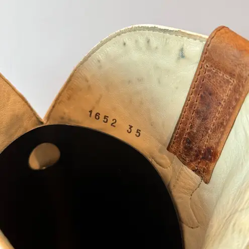 J.B. Dillon Cowboy Western Boots Womens 10 B USA Made Red Tan Leather Square Toe