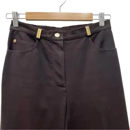 St. John Vintage Y2K Sport Chocolate Brown Stretch Twill High Rise Pant Size 4