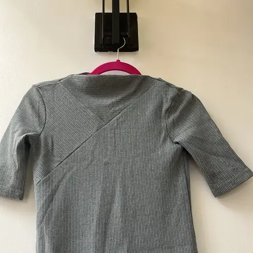 H&M  | Grey Straight Dress Size 8 Mock Neck Short Sleeve