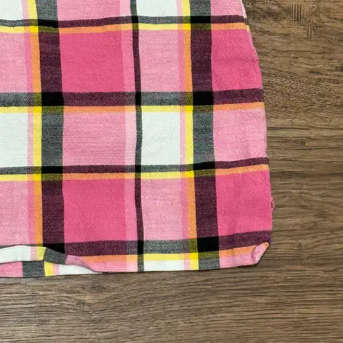Loudmouth Girl Skort Strawberry Shake Pink Plaid Lined Pink White Yellow Black 4