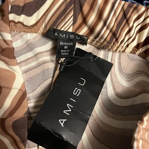 Amisu NWT!  Women's Printed Stretchy High Waisted Bell Bottom Boho Flare Pants