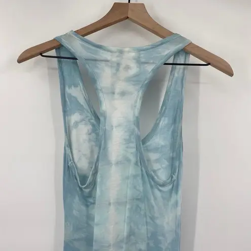 Young Fabulous and Broke  Maxi Dress Tie Dye Ombre Racerback Scoop Neck Blue Gray S