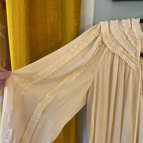 Ulla Johnson Mila Blouse Sz Large Dawn/Cream Size 10/Large Statement Sleeves - Image 8