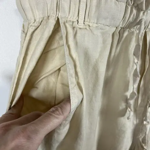 Cloth & Stone  Boho Crop Linen Pants Women Small Distressed Chic Lagenlook Frayed
