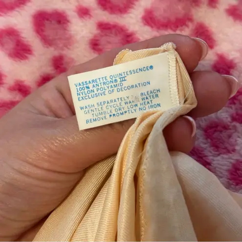 Vassarette Vintage Made in USA Orange Creamsicle Lace Lingerie Slip Dress