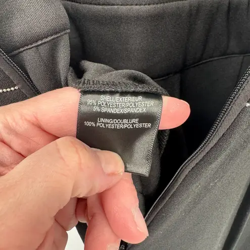 Badgley Mischka Old Money Jumpsuit sz 2 Black Rhinestone Trim Polyester NEW $189