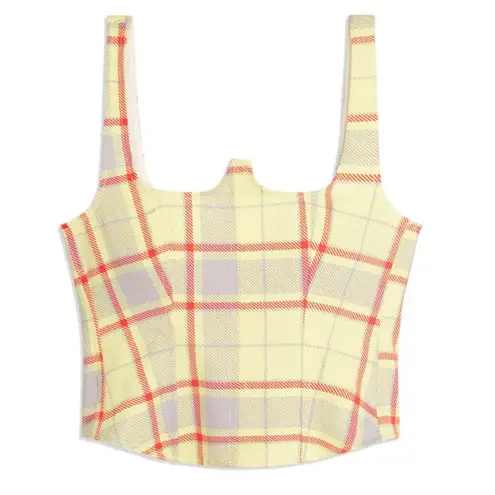 We Wore What Seamed Plaid Corset Size Small