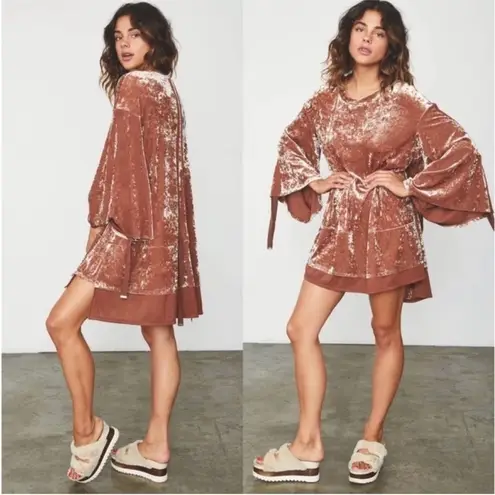 We Are HAH Phaht City Dress Crushed Velvet In Cream And Black Size XS