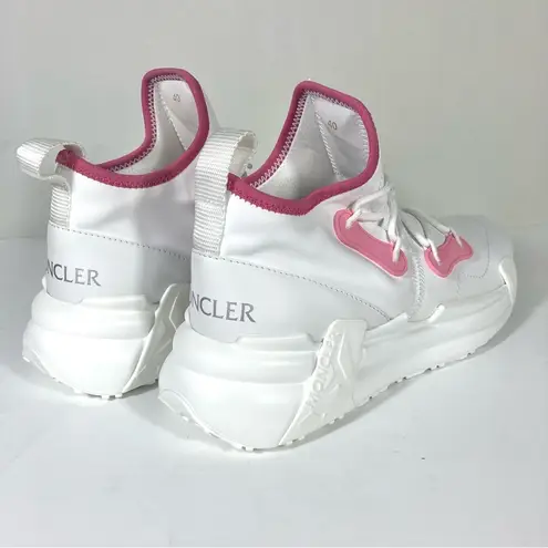 Moncler Lunarove Low Top Sneakers White Pink Size EU 40 US 10 NEW