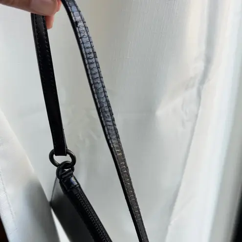 Opening Ceremony Nev Shiny Leather Convertible Shoulder / Clutch Bag, Black