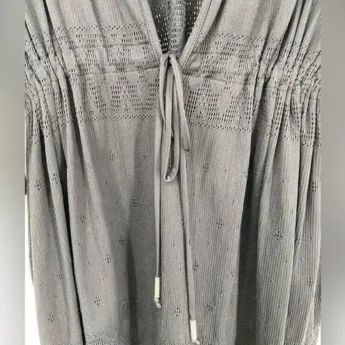 Dotti, bathing suit cover up, see thru black lace, draw string waist, sz‎ 2X