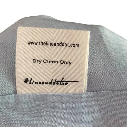 Line and Dot Long Sleeve Floral Cold Shoulder Blue Women's Size Medium