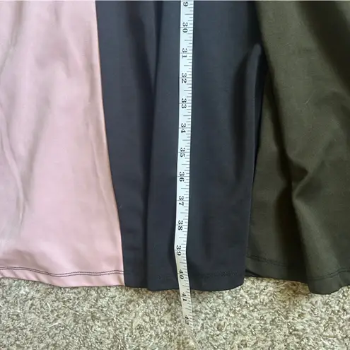 Hutch  Asymmetrical Pink and Black A-line Mini Dress Retro Colorblock 60s Casual