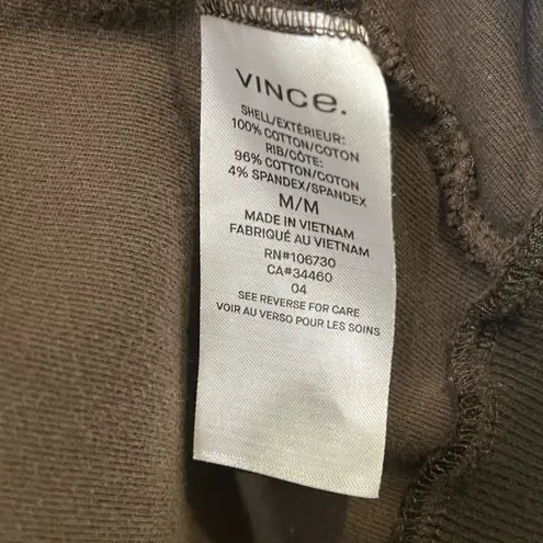 Vince  Velour Crewneck Pullover Sweatshirt in Chocolate Brown Size Medium