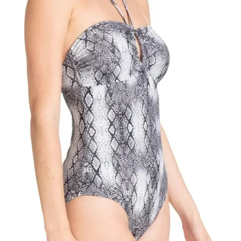 Rachel Roy RACHEL Women's Standard Ruched Halter One Piece Swimmer Sz L