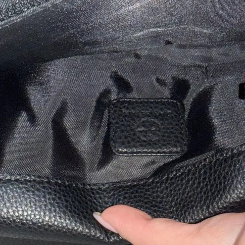 Giani Bernini Rosette Wallet Crossbody Black Faux Leather Crossbody Floral