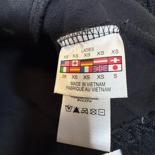 Spyder Black Cable Knit Full Zip Fleece Lined Sweater Jacket Women’s Size XS