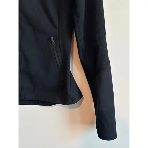 Zella  Zip Up Active Wear Jacket In Black Size Medium