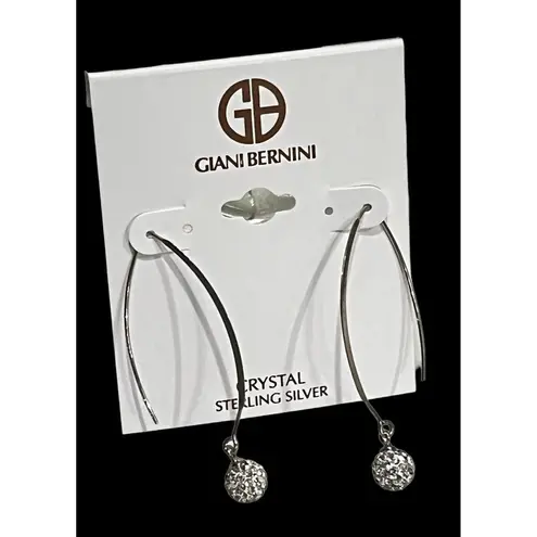 Giani Bernini NEW Crystal Ball Cluster Threader EARRINGS Sterling Silver Dangle