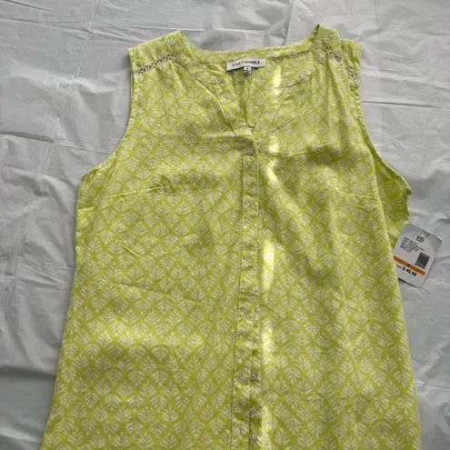 Emily Daniels Tank Top Size Small Celery Green NWT