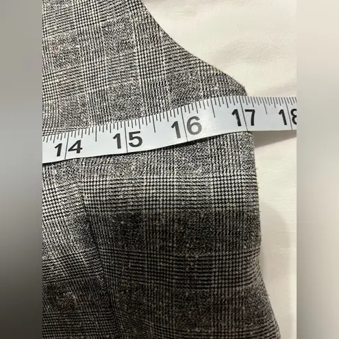 Ganni Prince of Wales Checked Twill Wrap Dress Size 34