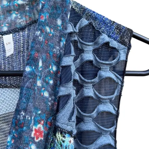 Soft Surroundings EUC Multi Fabric / Pattern Open Front Drape Cardigan Medium