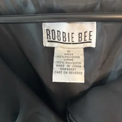 Robbie Bee Black Ruffled Collar Dress