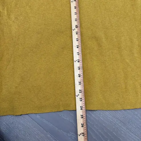 WoolOvers Knit Sweater Women Sz M Yellow & Navy Wool Blend Oversized Colorblock Size M