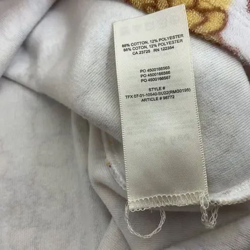 Wilfred Free Floral Print Terry Cloth Short Sleeve V Neck Top XS