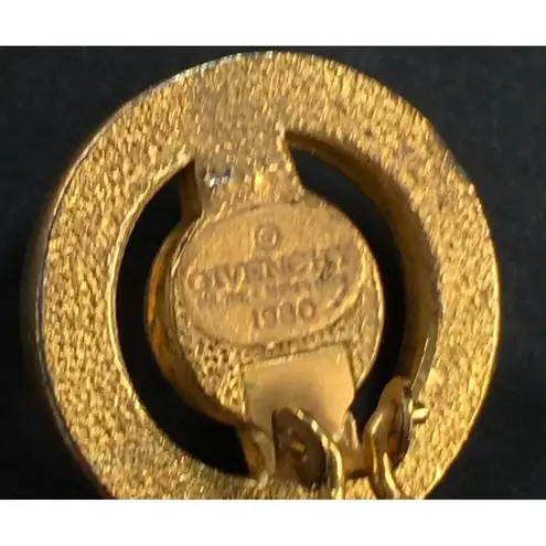 Givenchy  gold and stone clip earrings