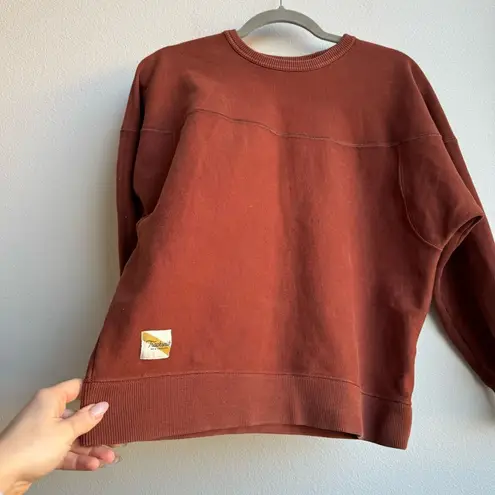 Tracksmith Women’s Trackhouse Burnt Orange Thick Cotton Crewneck Medium