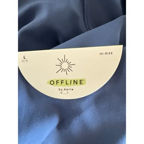 Aerie Offline By  Real Me 7/8 Crossover waist‎ Legging Blue Large NWT thumbnail 8