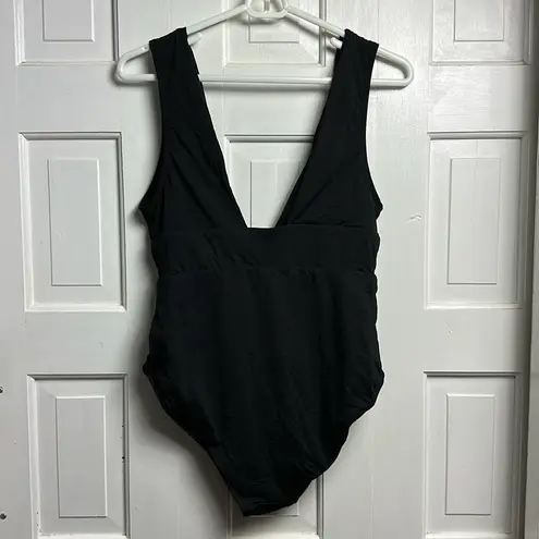 ANDIE Mykonos Plunge One-Piece Swimsuit Med Tall Black